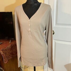 Sonoma Women's Tan Long Sleeve Top